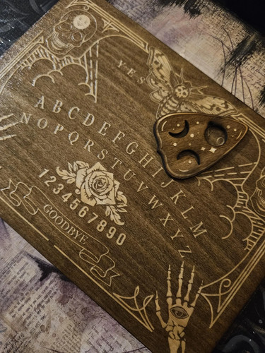 Wooden ouija board brown - wooden,