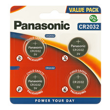 4x Panasonic CR2032 3V Lithium