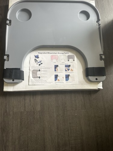 Wheelchair tray table with - :,