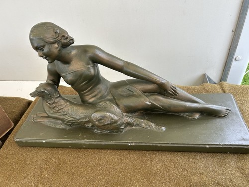 Art deco lounging lady - art,