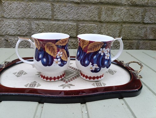 Pair vintage tea cups - pair, of