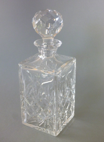 Square crystal decanter - crystal,