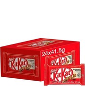 KitKat 4 Finger Milk Chocolate Bars 41.5g | Bulk Buy (Pack of 24)