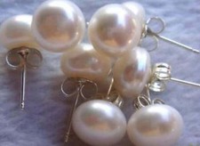 4 Pairs 7-8mm natural white