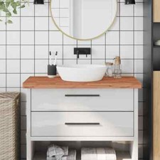 CIADAZ Bathroom Countertop 100x50x4  Solid Wood Beech, Worktop Offcuts, A9B8