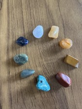 9 Semi Precious Stones, Different Colours,  Shapes And Sizes,