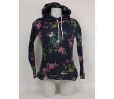 Womens Joules Hoodie Size 10 UK Navy Floral Article