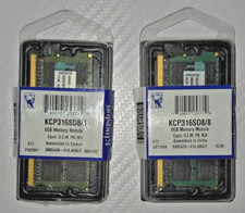 2 x Kingston 8gb 1600MHz 204
