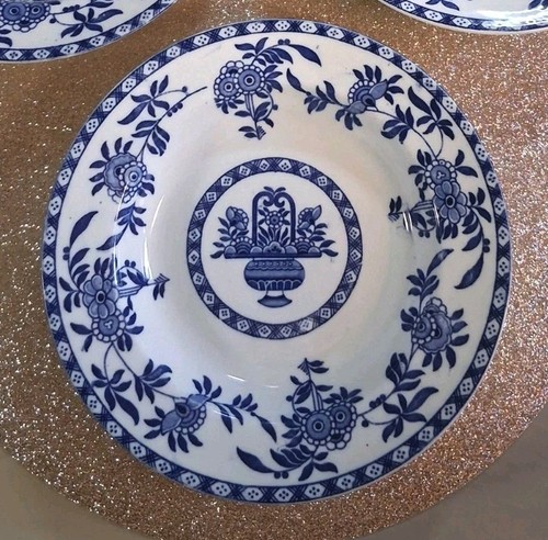 Delph antique floral blue - antique,
