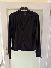 Uniqlo Large Women’s Hoodie Black Long Sleeve Full Zip