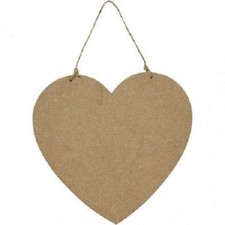 Wooden MDF Heart Shaped Plaque