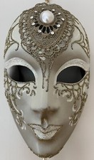 Authentic VENETIAN Italy Zerman full FACE MASK Hand Painted Masquerade Ball