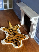 Dolls house miniature 1:12 HANDMADE tiger skin rug