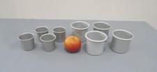4 used aluminium Dariole