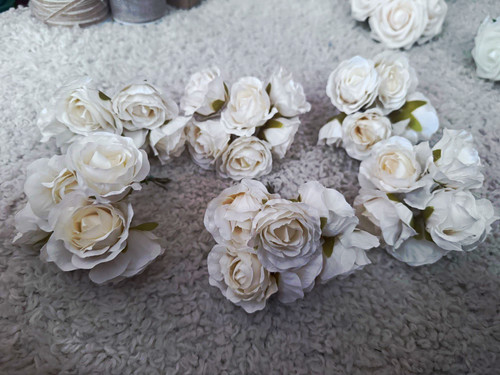 White foam artificial rose - foam,