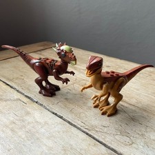 Set 2 Small Jurassic Dino Interlocking Brick Toys Compatible With Leading Brands