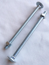 Pack of 2 - M6 x 100mm Cup Square Coach / Carriage Bolt & Nut, Zinc Plated
