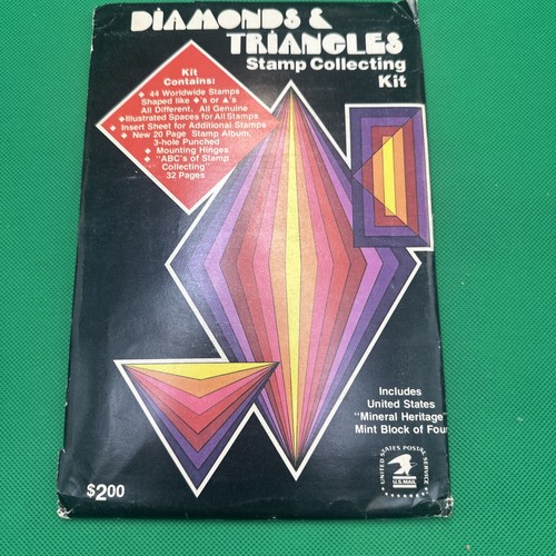 Diamonds triangles stamp - diamonds,