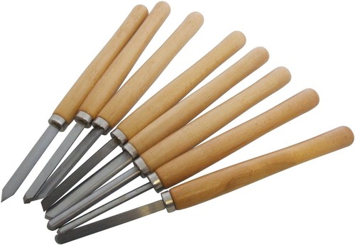8pc wood lathe chisels set - chisels,