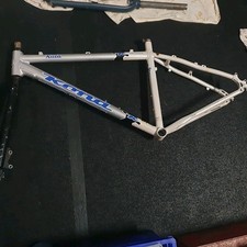 Retro 26" Kona Kula 18" MTB Frame & forks, Seatclamp Silver White V Brake & disc