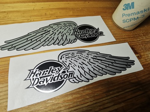 Harley davidson wings - wings, silver