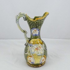 Majolica Pottery Pitcher Vase