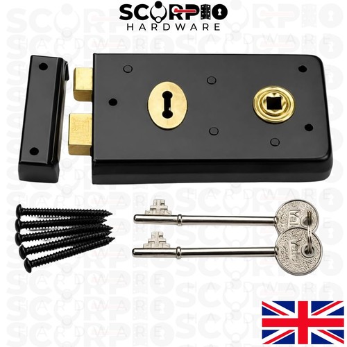 Rim lock narrow double - lock,