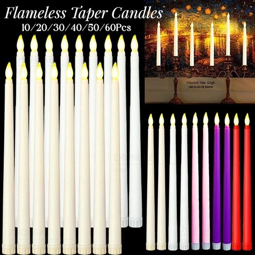 60pcs flameless led - flameless, taper