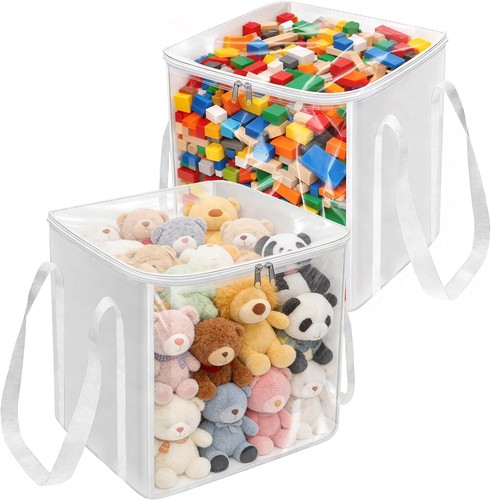 Pack clear toy storage bags - 2,