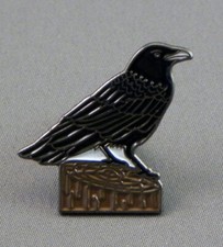 RAVEN BIRD ENAMEL PIN BADGE -