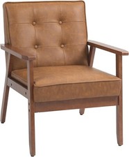 Brown Leather Classic Armchair