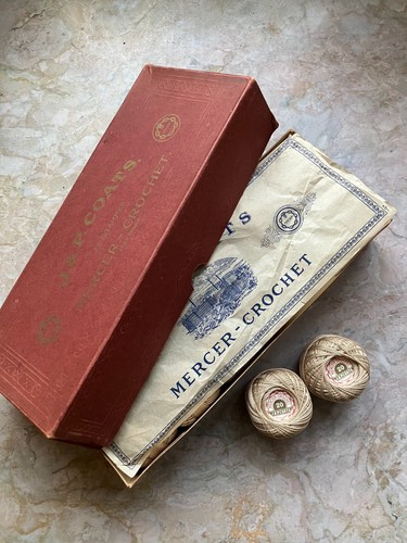 Vintage box contents coats - box,