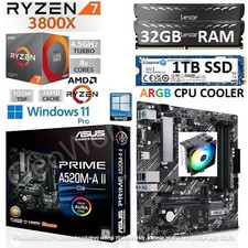 AMD Ryzen 7 3800X + 32GB RAM + 1TB SSD + ASUS A520M-A II Motherboard Bundle