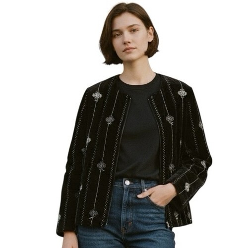 Zara embroidered boho velvet - embroidered,