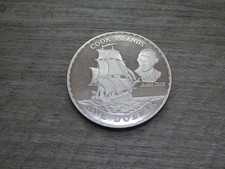 1970 New Zealand Captain James Cook Cook Islands Proof One Dollar Coin Boxed