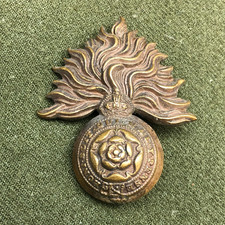 Original WW1 British Army Cap Badge - Royal Fusiliers - Officers Bronze