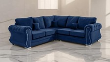 Blue Falcon Velvet Luxe Sofa