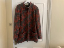 Jaeger Coatigan  Very Heavy Material Mixed Fibres Gorgeous Colours