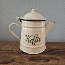 Vintage enamel coffee pot - vintage, tea