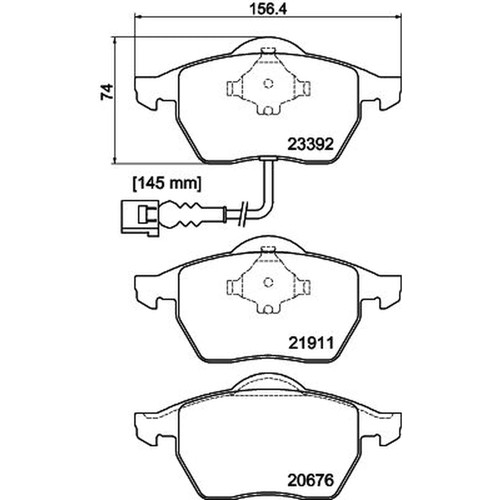 Don front brake pad - set, fits