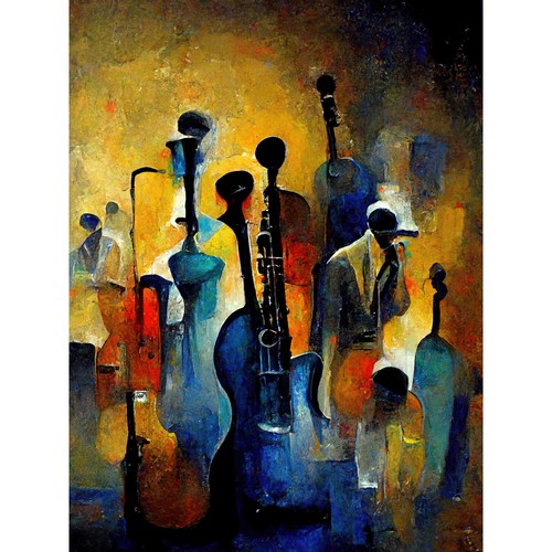 Abstract jazz orchestra - abstract,