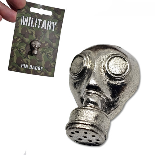Gas mask pewter - gas, badge