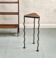 Vintage Metal Table with Wavy legs