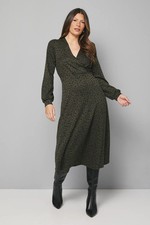Wallis Khaki Fit & Flare Dress