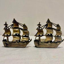 Vintage brass bookends - vintage,