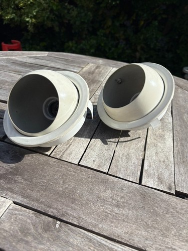 Pair vintage white eyeball - of,
