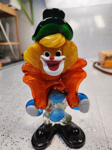 Vintage murano glass clown - murano,