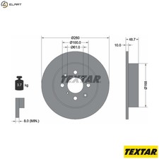 2x BRAKE DISC 92125300 FOR MG
