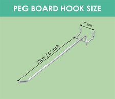 6" Steel Peg Board Hooks for