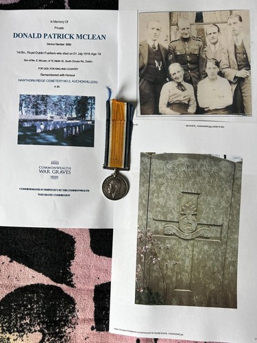 Ww1 medal mclean royal dublin - royal,
